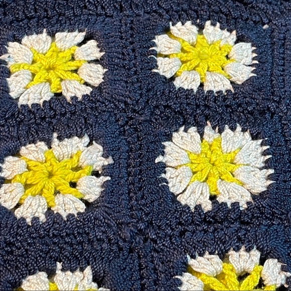 BP Crochet Crop Camisole In Navy Blazer Daisy Size M - Picture 2 of 8